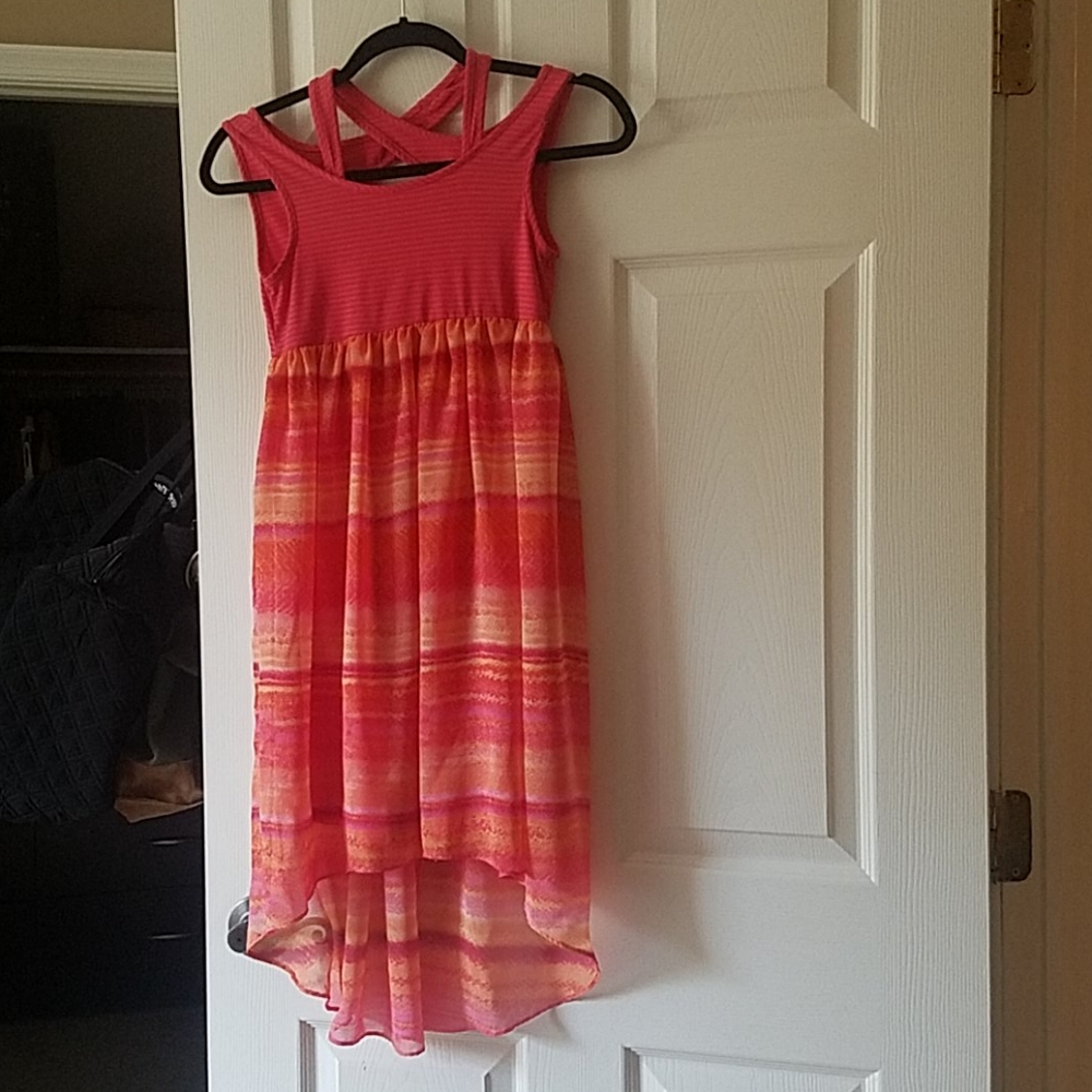 Girls Bonnie Jean high low tank dress